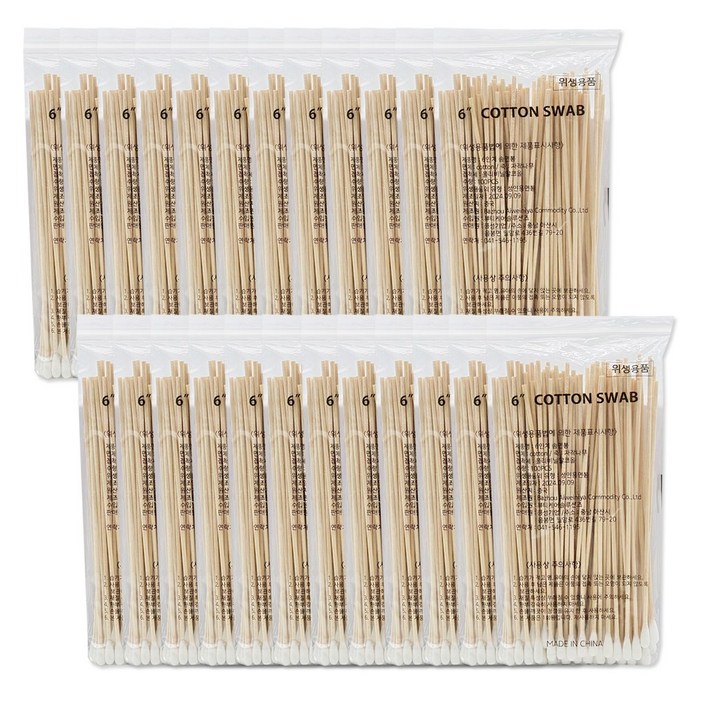 모완비 풍성 의료용 긴면봉 6인치 15cm B, 24개, 100개입