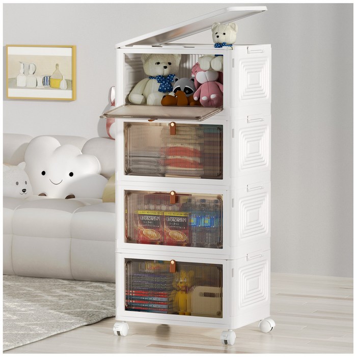 폴딩 대용량 리빙박스 수납장 대용량 수납 정리함 접이식 보관함 다용도 수납함 플라스틱 수납함 사물함 정리함 리빙박 스수납박스 대형가정용 장난감 수납장 옷정리함