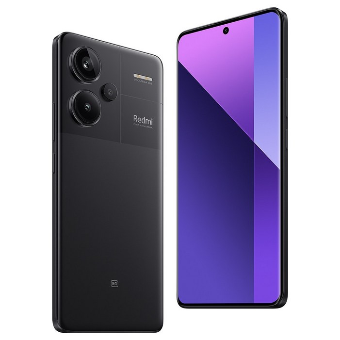 월드 프리미어 글로벌 버전 Xiaomi Redmi Note 13 Pro Plus 5G 스마트폰 200MP OIS 카메라 1.5K 120Hz AMOLED 커브드 디스플레이 120W, 블랙, 512GB