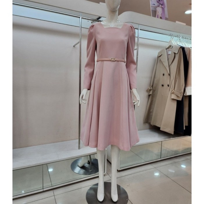 JJ JIGOTT JJ지고트  스퀘어넥 퍼프 슬리브 원피스 GN2A0OP21DG