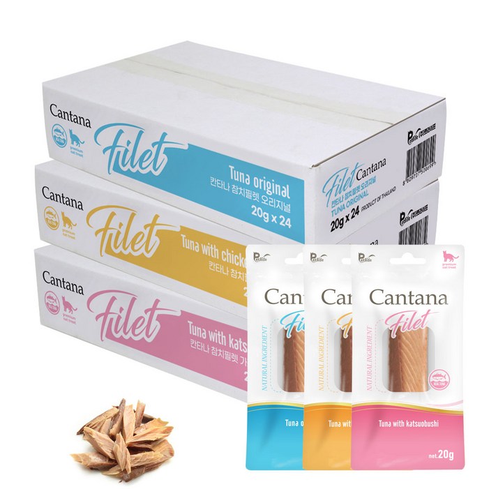 칸타나 참치 필렛 20g x24개 고양이간식, 20g, 24개, 가쯔오부시맛