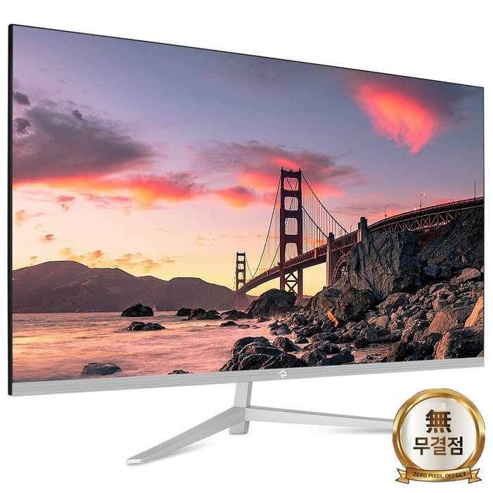 래안텍 본사 FHD 화이트 32형 베젤리스 100Hz 사무용 모니터, 80cm, EdgeArt F3275KW무결점