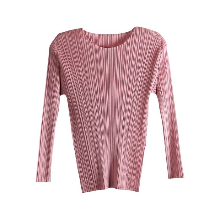 플리츠플리즈이세이미야케 플리츠 긴소매 탑