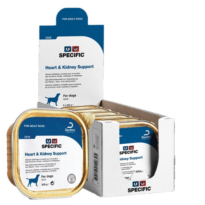 유통기한 2604월 스페시픽 CKW 신장 심장 간질환 강아지 캔 300g 6개