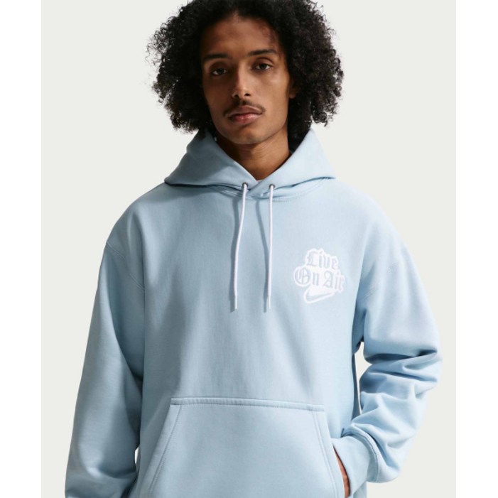 나이키 nike 솔로 스우시 플리스 후디 M 라이트 아머리 블루 IQ5559-440
