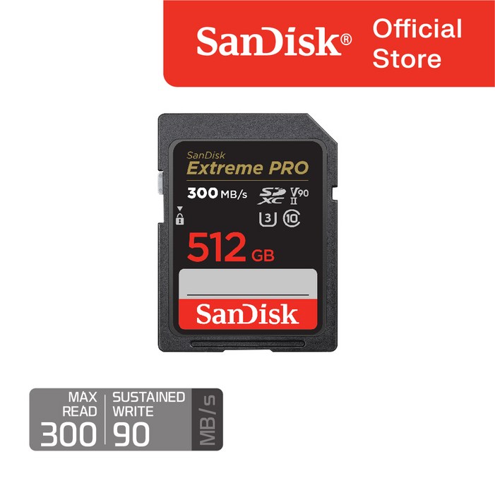 샌디스크 Extreme PRO SD Card V90, 1개 샌디스크 Extreme PRO SD Card V90, 1개
