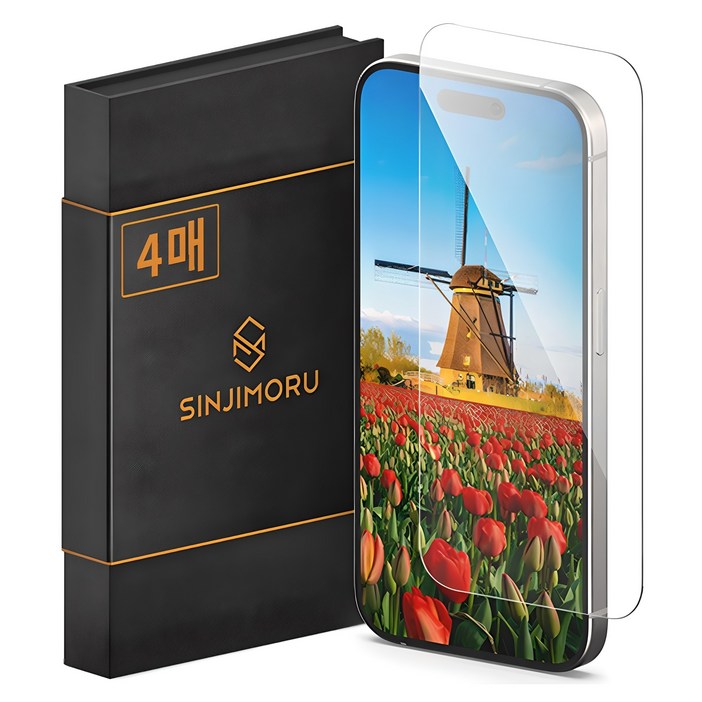 신지모루 신지글래스 2.5D 강화유리 휴대폰 액정보호필름 4p 세트, 1세트