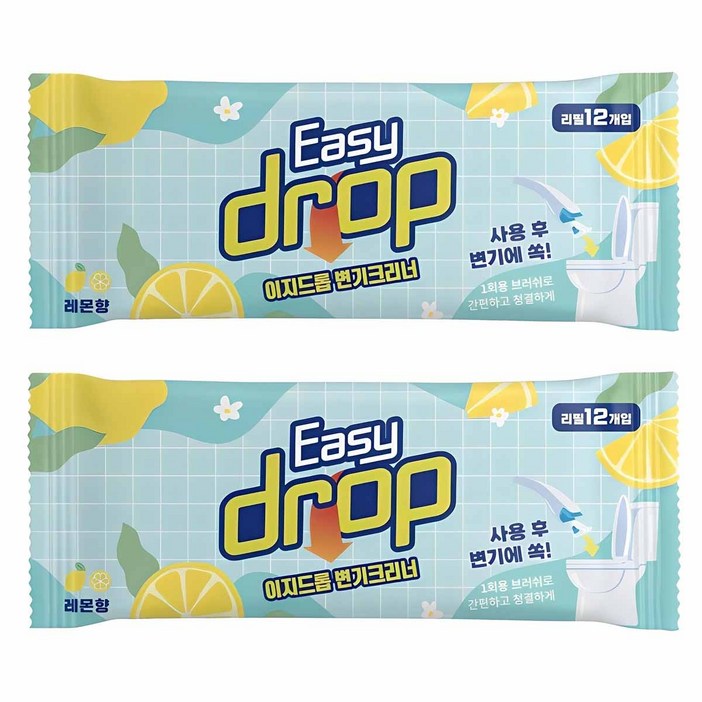이지드롭 일회용 변기크리너 뉴 레몬향