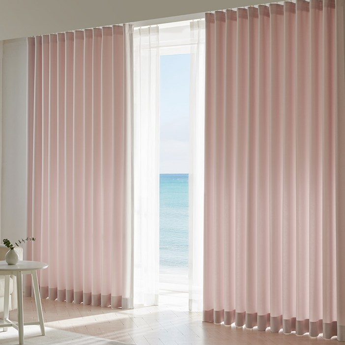 홈인홈 이지워시 높이조절 뉴린넨 사계절 암막 커튼 2p