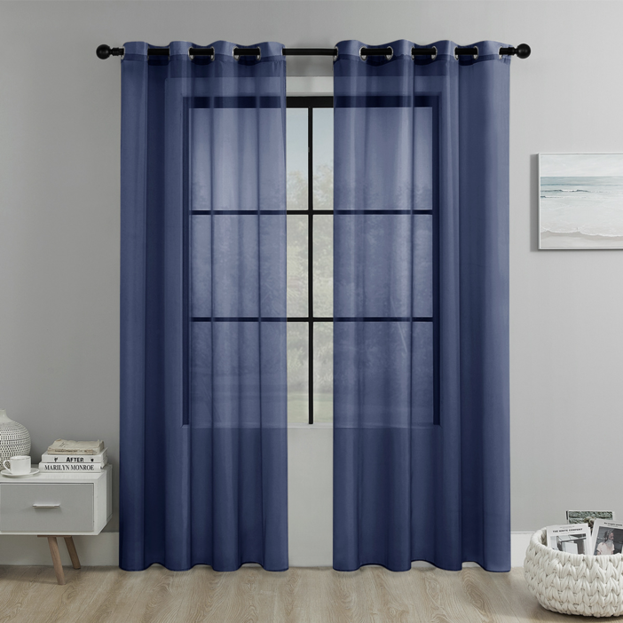 미미솔레 스모키무드 긴창 쉬폰 커튼 아일렛형