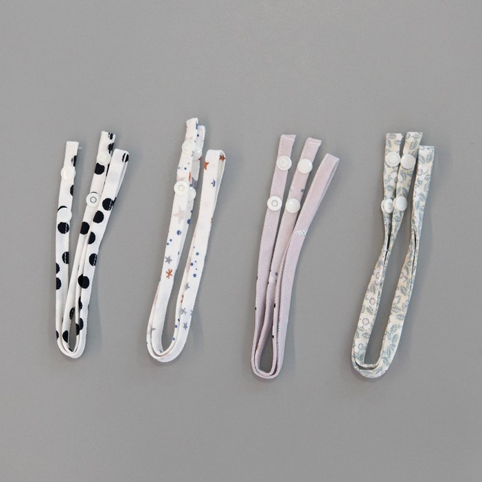 꿈꾸는두부 심플패턴 마스크 스트랩 목걸이 4종세트