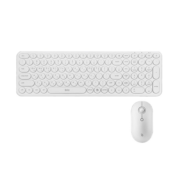 브리츠 저소음 무선 키보드 마우스 세트, 일반형, BK330GC, 화이트