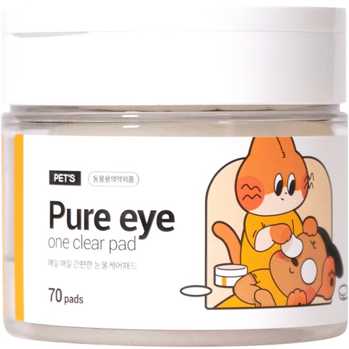 정글몬스터 퓨어 아이 원클리어 눈물 케어 패드, 200ml, 1개