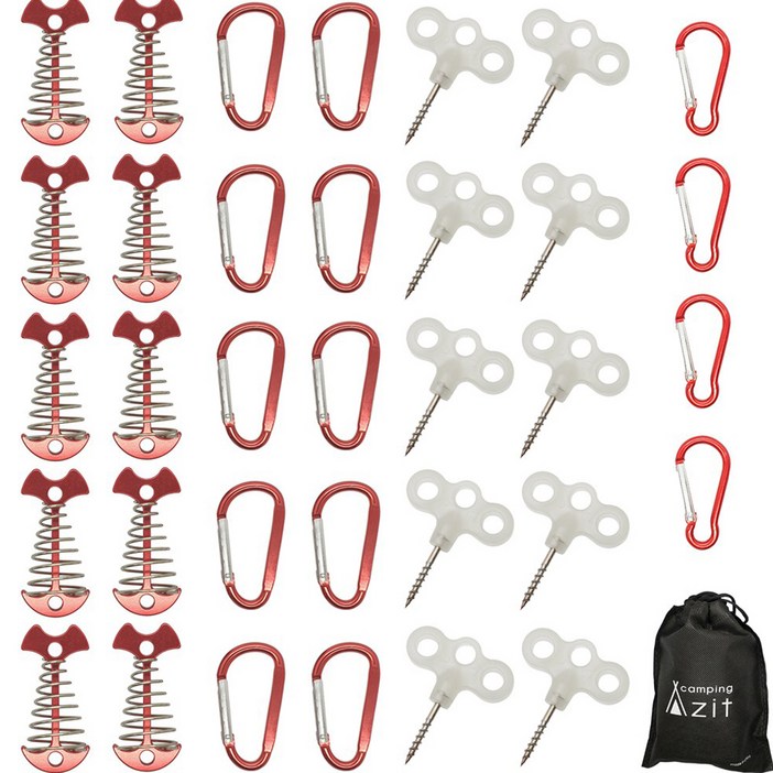 캠핑아지트 리빙쉘 텐트용 오징어 데크팩 35p 세트, 1세트