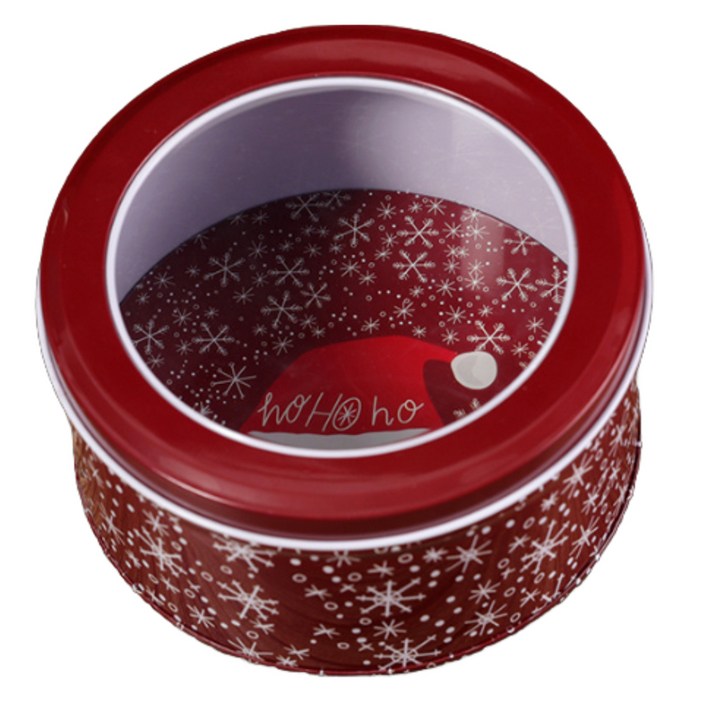 블랙트리 크리스마스 소품 원형 캔디박스