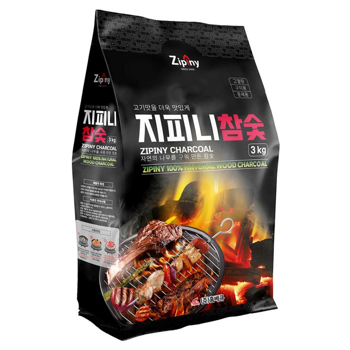 지피니 참숯, 3kg, 1개