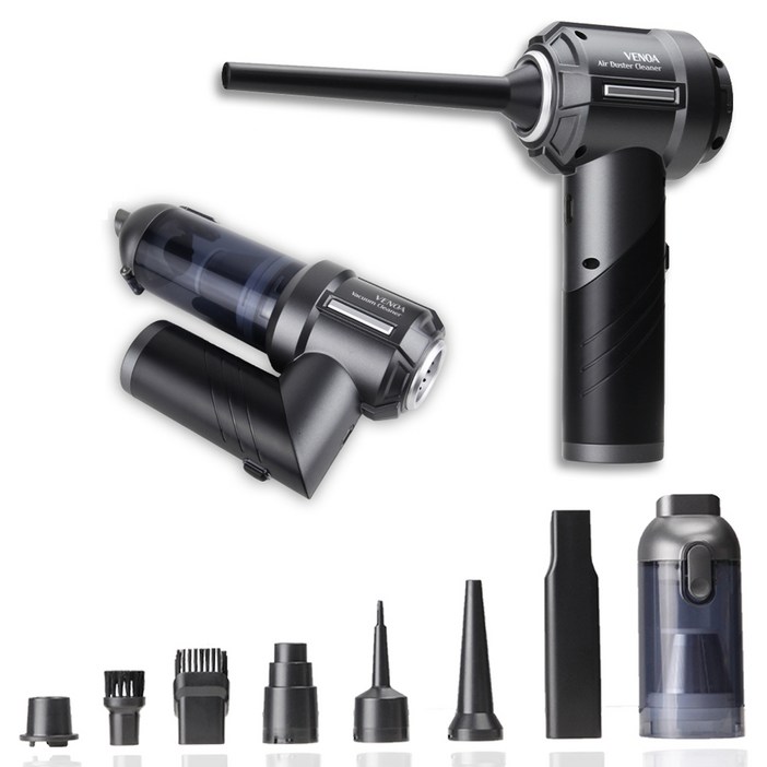 베노아 터보픽스 15000PA 에어건 3단 무선 차량용청소기, 그레이, VC3500