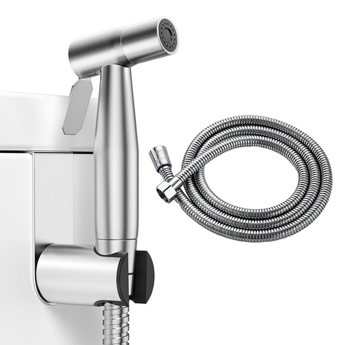 무식이네 청소싹 304 스테인레스 욕실 스프레이건  호스 1.5m  거치대 세트