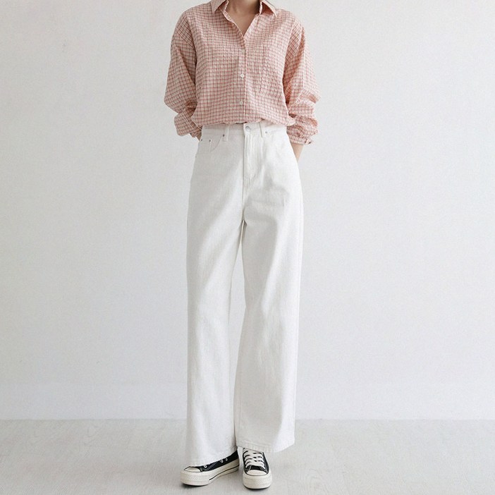 앤드스타일 여성용 숏롱 딱맞진 No 9 컴포트커버 인밴딩 코튼 와이드 팬츠 264730