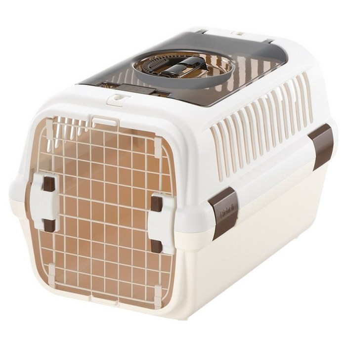 릿첼 반려동물 캠핑 켄넬 더블도어 이동장, 아이보리, 1개