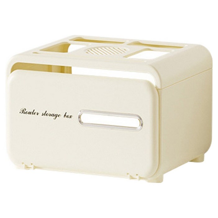 알럽홈 레터링 심플 멀티탭 셋톱박스 와이파이 정리 수납함 S L2610128CR