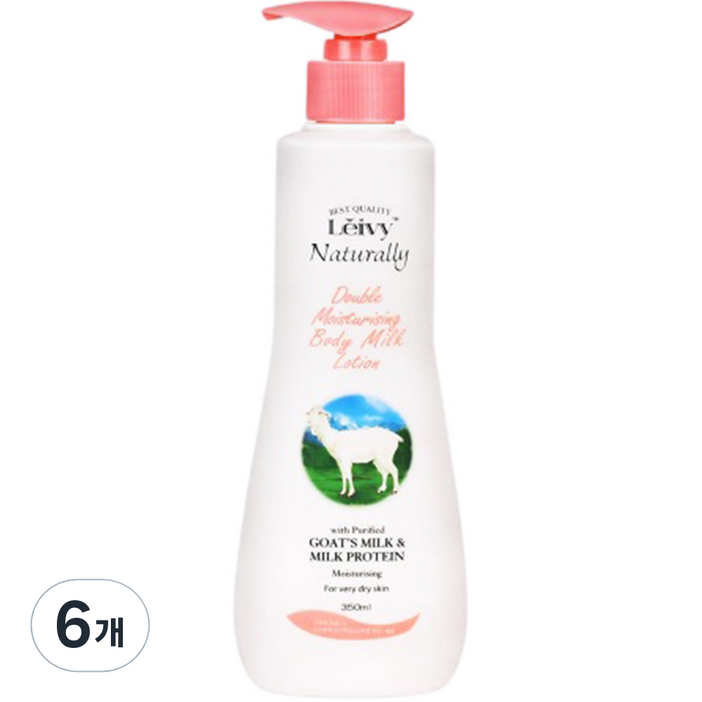 Leivy 산양유 바디로션 플로럴 코튼향, 350ml, 6개