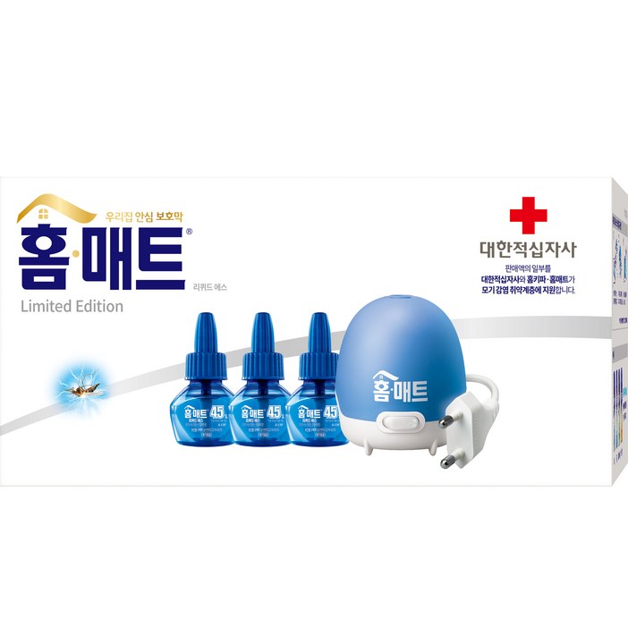 홈매트 리퀴드 에스 코드형 훈증기 + 리필 3p 세트