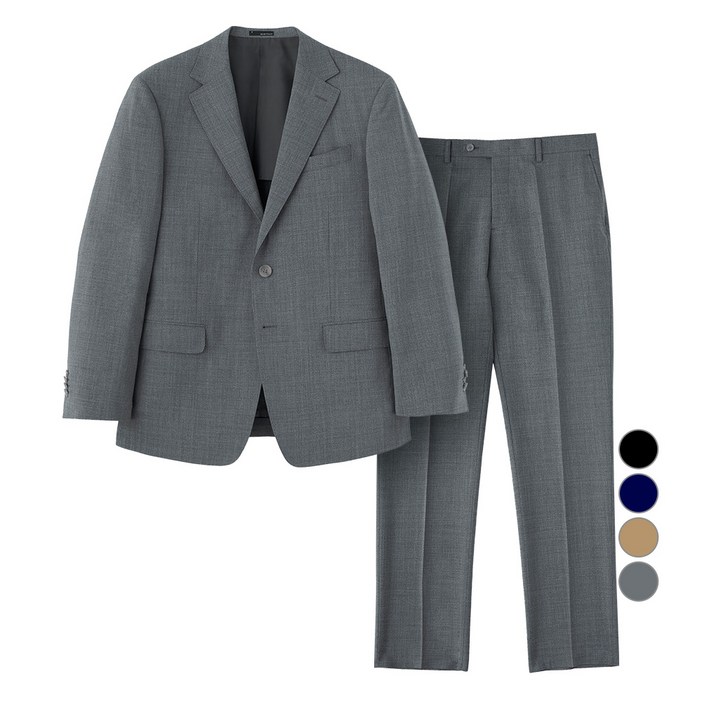 맨잇슈트 남성용 베이직 솔리드 춘하 스트레치 정장 재킷  팬츠