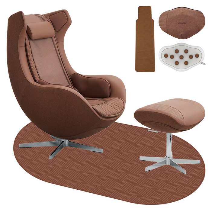 세라젬 파우제 M4 안마의자  리모컨  복부 온열 진동 도자  러그 세트 방문설치