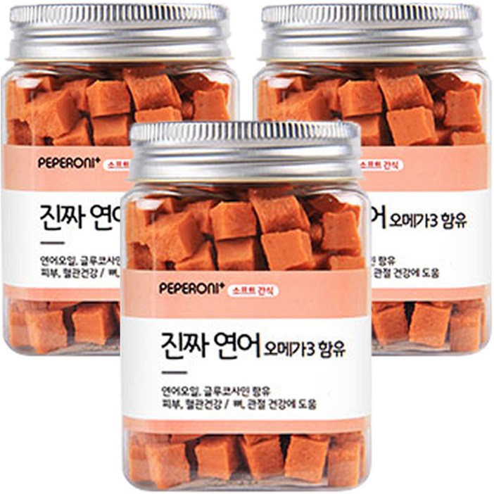 페페로니 애견용 져키 180g, 연어, 180g, 3개