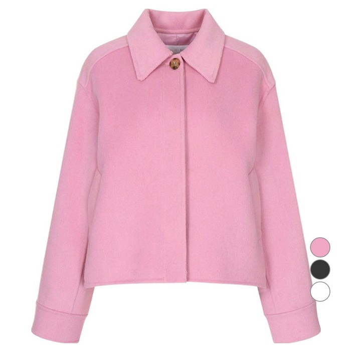 올리브데올리브 여성용 싱글 버튼 셔츠형 핸드메이드 코트