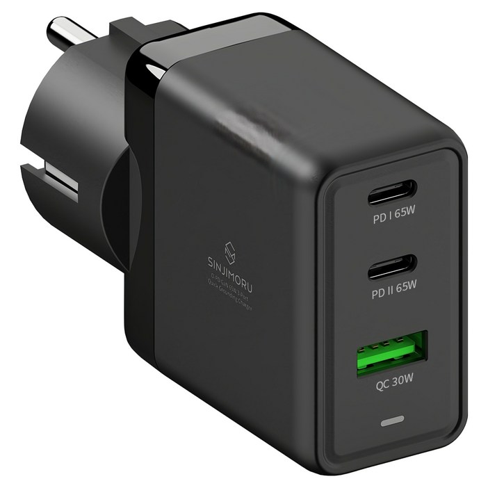 신지모루 O PD GaN 65W 접지 3포트 초고속 충전기