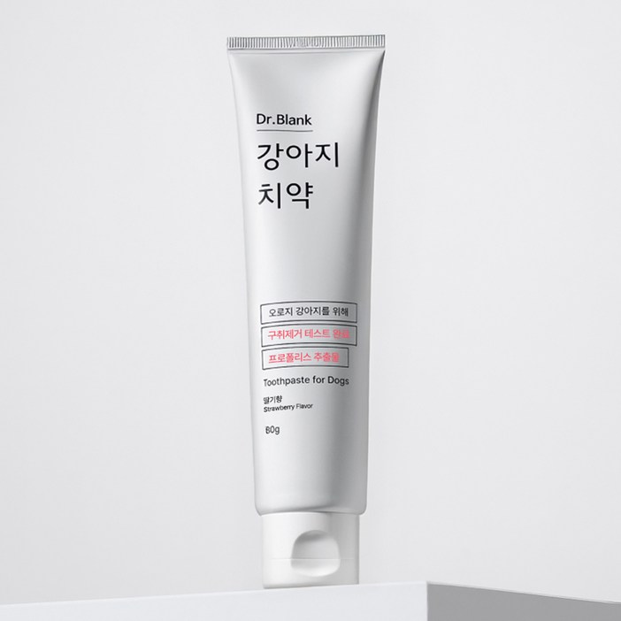 닥터블랭크 강아지 바르는 치약 딸기향, 80g, 1개