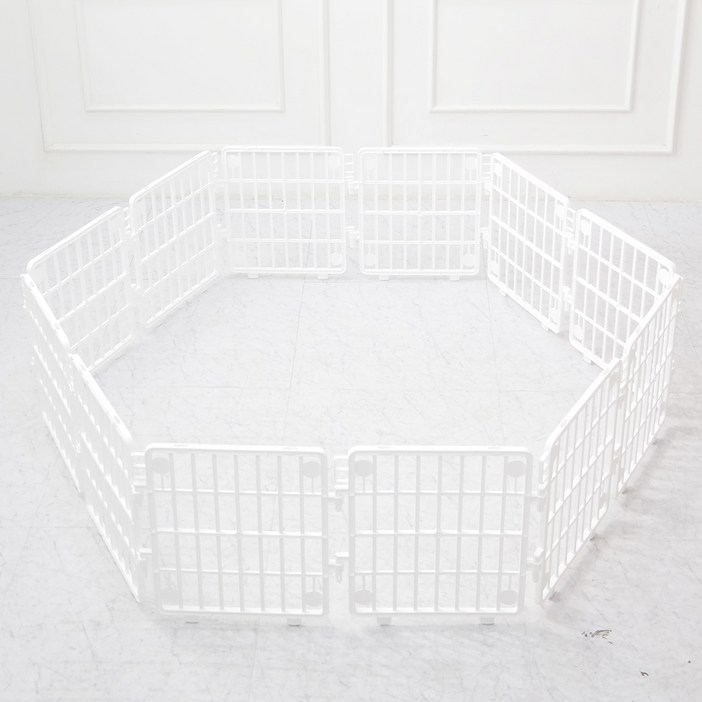 펫스토리 포그니 반려동물 울타리 12p, 펄화이트, 1세트