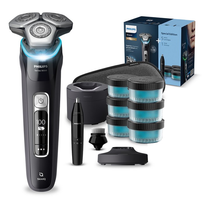 필립스 SkinIQ 9000 시리즈 전기면도기 디럭스 패키지