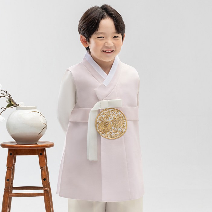 금동이아가한복 아동용 남연분 홍금꽃 한복 AM243