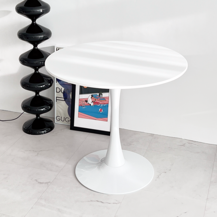 오브민 프리미엄 하이그로시 원형 식탁 테이블