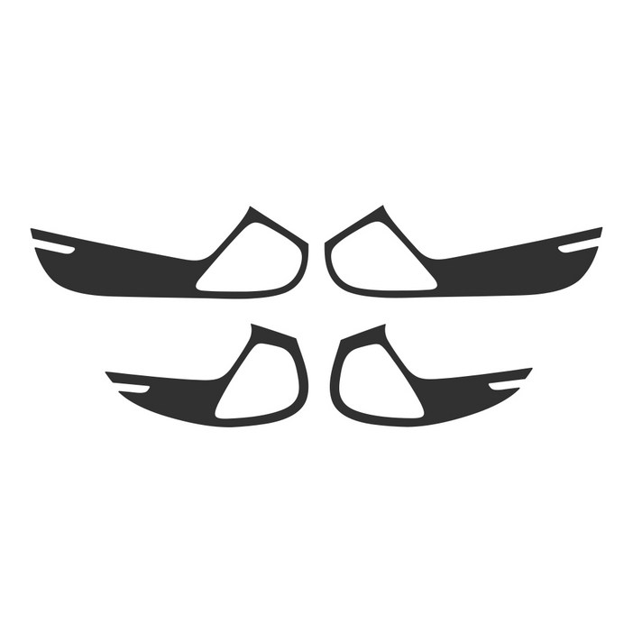 다이아코트 실내 스크래치 방지 펠트 도어커버 1열도어 2p  2열도어 2p 세트