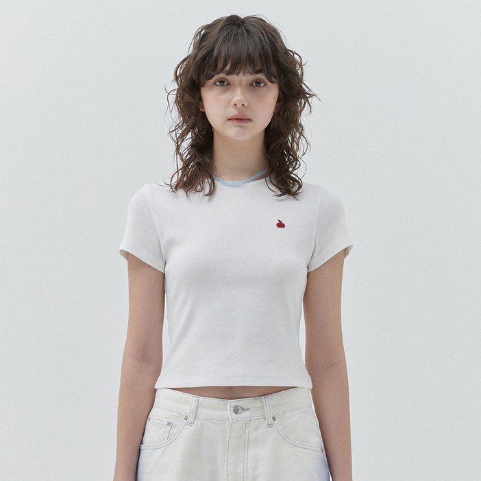 키르시 여성용 플레인 슬림핏 티셔츠