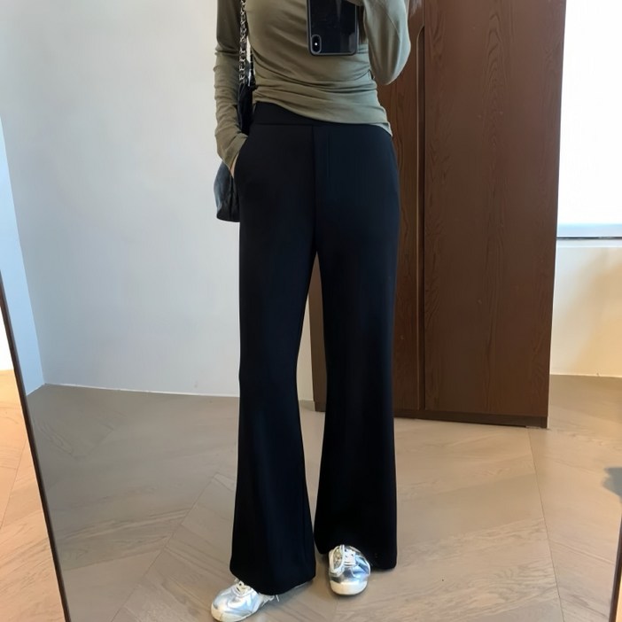 큐엔유 여성 날씬한 밴딩 부츠컷 팬츠 숏 중 롱 빅사이즈까지 매직스판 바지