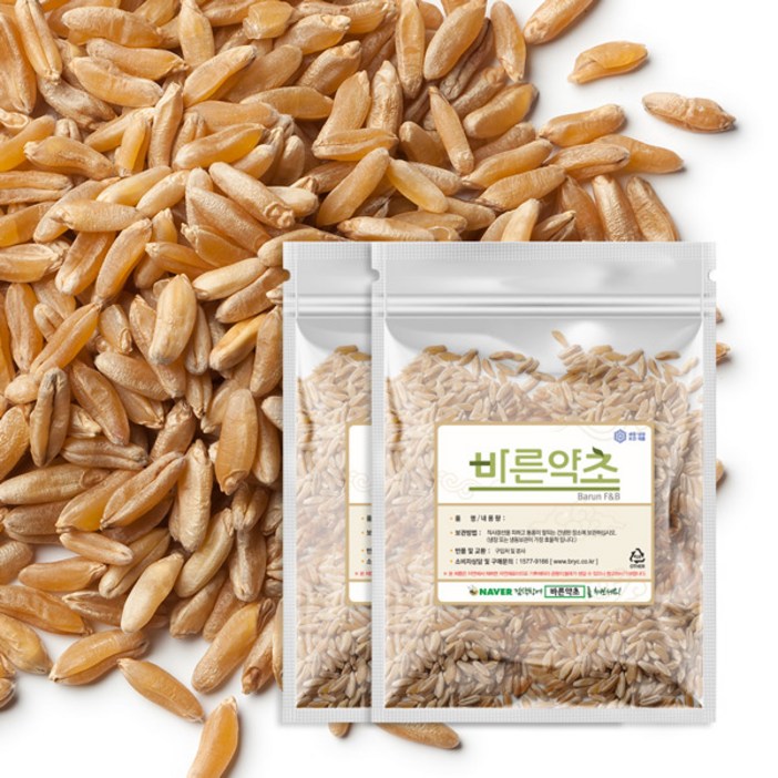 도정안한 원재료명 카무트 통곡물 2023년 생산 정식 수입, 2kg, 1개