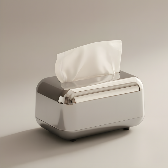 넥스트도어 사각 메탈릭 디자인 티슈 케이스