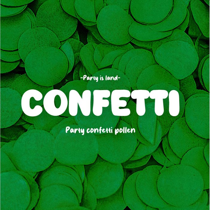 파티아일랜드 파티 컨페티 꽃가루 30g 그린 종이꽃가루 플라워샤워 생일 브라이덜 샤워