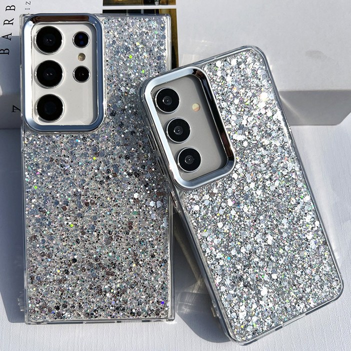 갤럭시 A 시리즈 전기종 글리터 반짝이 큐빅 실리콘 메탈 범퍼 케이스 PT6065
