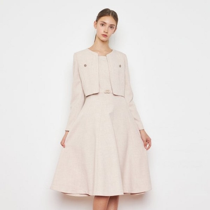 백화점판 케네스레이디 인기 스퀘어넥 원피스 셋업 EWPA3200 하객룩 데이트룩