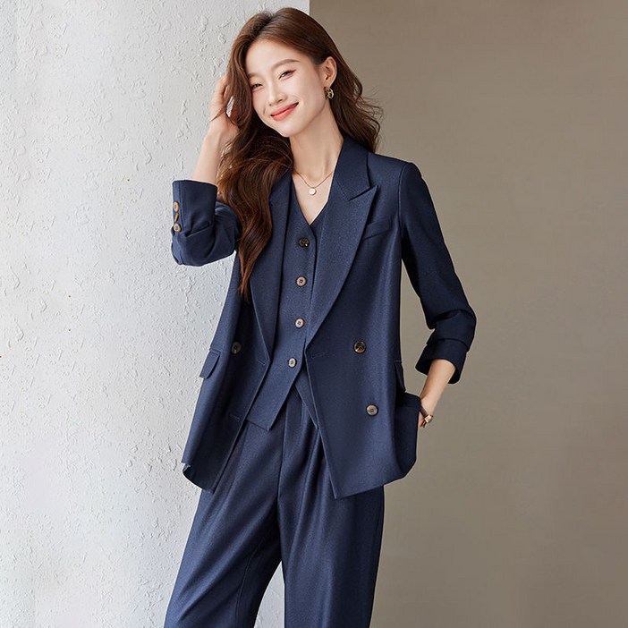 빌리즈빈 여성 고급 정장 자켓 베스트 팬츠 수트 3종세트 51214