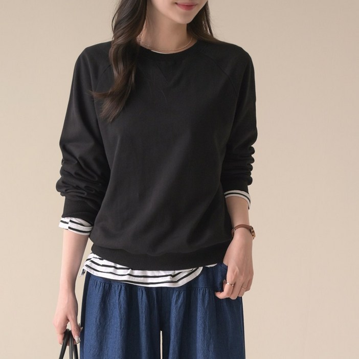 데일리앤 파트 여자 무지 간절기 얇은 긴팔티 쭈리 나그랑 맨투맨 티셔츠 데일리앤 파트 여자 무지 간절기 얇은 긴팔티 쭈리 나그랑 맨투맨 티셔츠