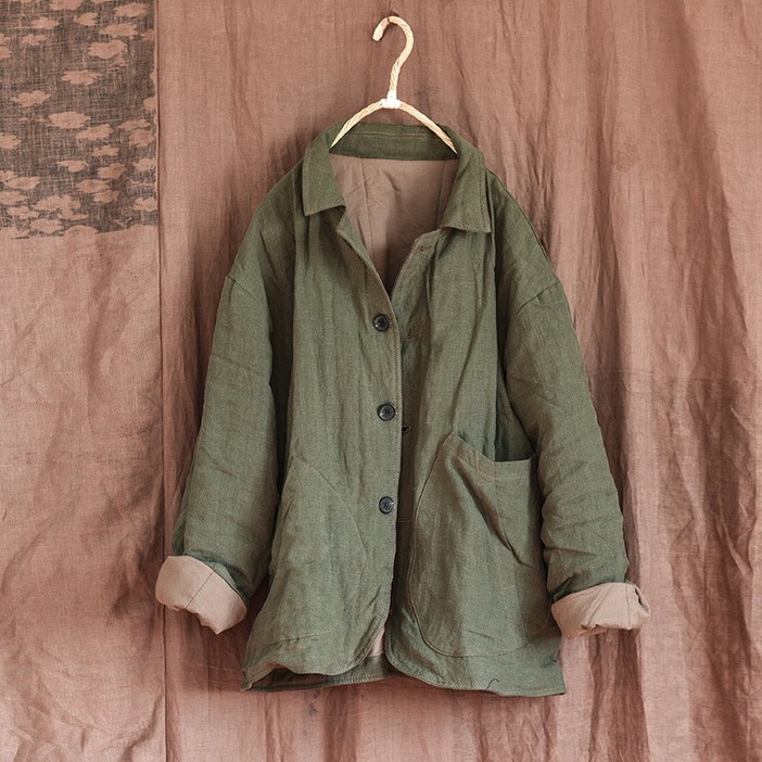 하마마스 린넨 누빔 스티치 자켓