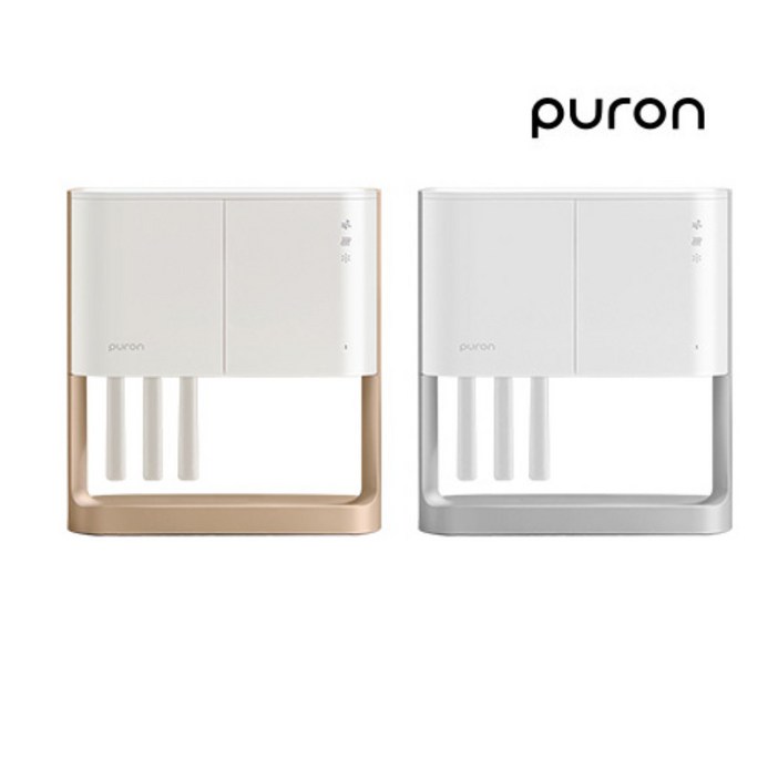 퓨론 PURON S100 스탠드형 구강 케어 살균기 가정용 거치형 벽부착형 유무선 UV-C살균 열 바람 세정기 건조 골드 실버, 골드