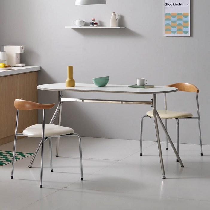 프리메이드 인테리어 라운드 식탁 테이블 4인용 6인용 식탁 탁자 카페 거실 티 테이블